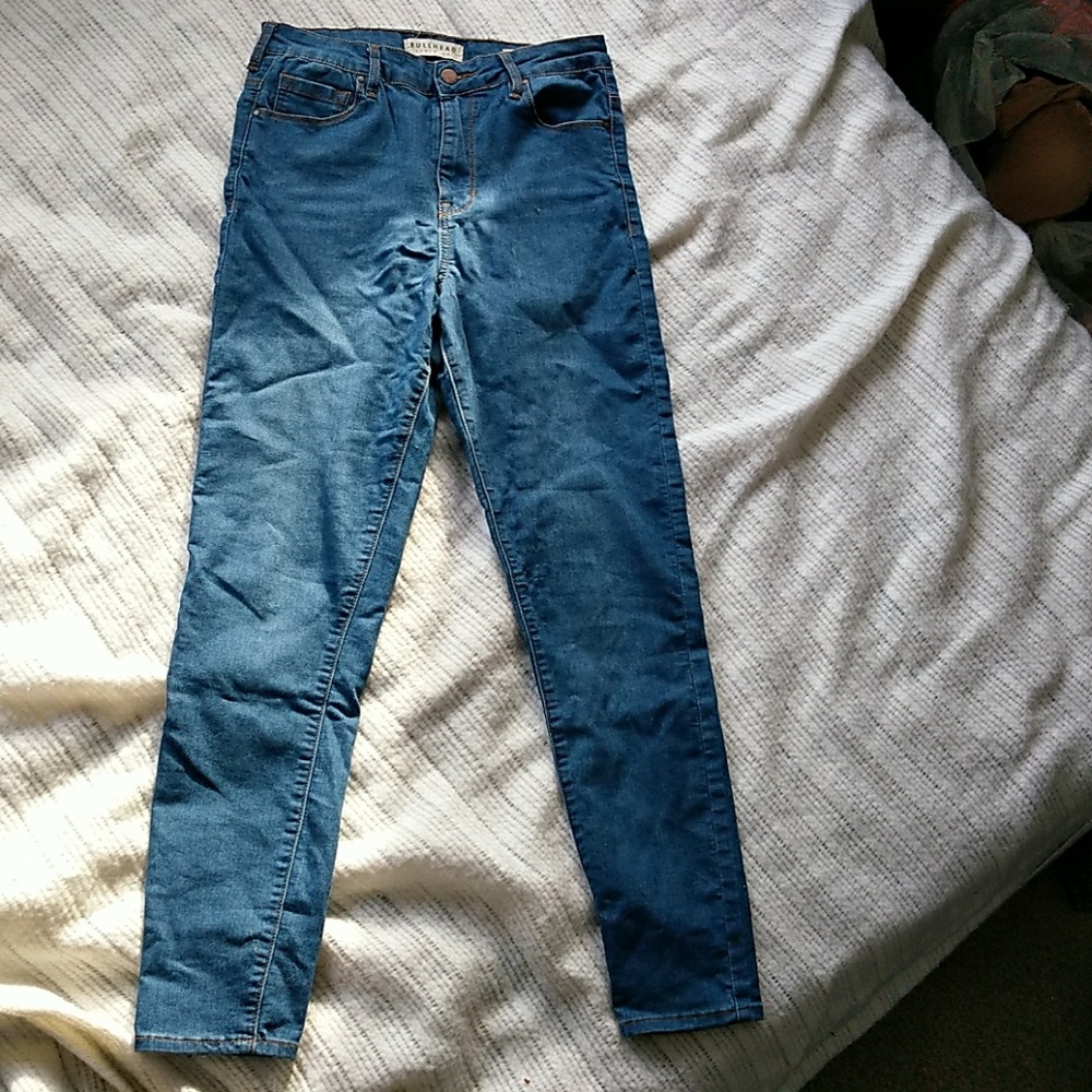 Super high rise skinny jeans